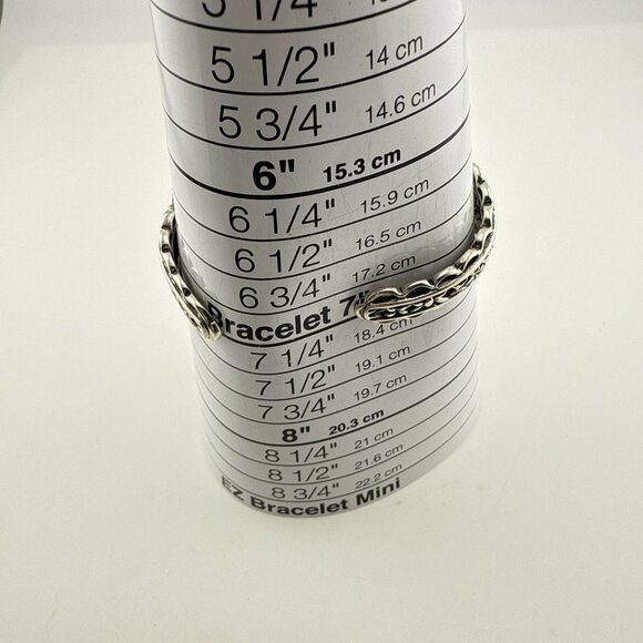 Carolyn Pollack Bracelet Pink Heart Rhodonite Cuff Sterling Silver Hinged 38g - Picture 14 of 15